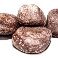 Half-Edelsteen Flamingo getrommeld ca. 1,5 kg (rood-creme geband) ~