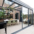 Alu.Schuifpui Type FS* S5 (3 rails) 5000Bx2200H mm voorzien van slot kleur: n.t.b. ~