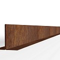 CorTen kantopsluiting Double L-model 300x10 cm. ~