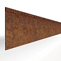 Kantopsluiting Single flex 300x16,5 cm. corten ~