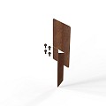 Koppelspies 16,5 corten incl. 4 zelftappers ~