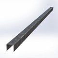 Verzinkt overzetprofiel gelijkzijdig 300x5,1/5,1x5,4 cm. ~