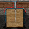 Cobra Bitudeck afdekband 7,5 cm. x 10 m¹ voor houten balk ~