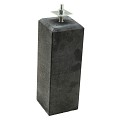 Betonpoer L 18x18x50 cm. antraciet met stelplaat en M20 draadeind ~