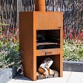 Stig tuinhaard 50x50x100 cm. CorTen ~