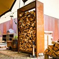 Logg houtopslag 60x40x180 cm. CorTen ~