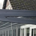 Verasol Aluminium Spiekozijn met glas 3 velden diepte 4000 mm (0-500mm 270-110mm) Wit RAL 9010 / Antraciet / Brons structuurlak~