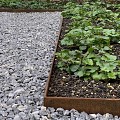 CorTen kantopsluiting met geplette rand 30/30x15 cm. (3 mm.) binnenhoek ~
