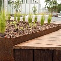 CorTen kantopsluiting recht 30/30x15 cm. (3 mm.) buitenhoek ~
