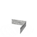 Stalen kantopsluiting (verzinkt) met geplette rand 30/30x10 cm. (2 mm.) binnenhoek ~