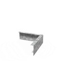 Stalen kantopsluiting (verzinkt) met gezette rand 30/30x10 cm. (2 mm.) buitenhoek ~