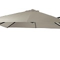 San Francisco zweefparasol exclusief (kruis)voet. dubbele knikfunctie Taupe (250x250 cm) ~