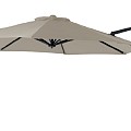 San Francisco zweefparasol exclusief (kruis)voet. dubbele knikfunctie Taupe (Ø 300 cm) ~