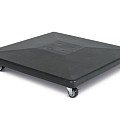 Parasolvoet 70 kg verrijdbare parasolvoetvoor zweefparasols Zwart beton (80x80x5 cm) ~