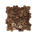 Wood panels 04 coin root 30x30x1,5 cm. ~