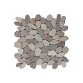 Pebble sliced mix brown & white 30x30 cm. ~