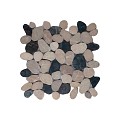 Pebble sliced mix black & brown 30x30 cm. ~