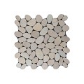 Pebble sliced white 30x30 cm. ~