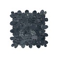 Pebble sliced black 30x30 cm. ~