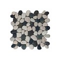 Pebble regular mix black & white 30x30 cm. ~