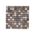 Metric mosaic 2.5x2.5 mix cream/brown/light grey 30x30 cm. ~
