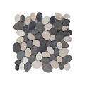Mosaic oval mix grey/cream 30x30 cm. ~