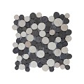 Mosaic coin mix grey/cream 30x30 cm. ~