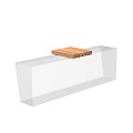 Hardhouten zitting tbv keerwand (LxBxH) 45x50x7,2 cm. ~