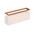 CorTen In-Lite Ready plantenbak (LxBxH) 200x50x9,1 cm. (2 mm.) ~