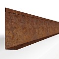 CorTen kantopsluiting Single met voet