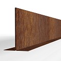 CorTen kantopsluiting Double met voet