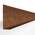 CorTen kantopsluiting Stroke met voet