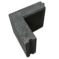 Opsluitband hoek antraciet-zwart 20x6 cm. ~
