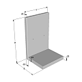 Keerwand ALK (HxBxV) 80x100x55 cm. (prijs af fabriek) ~