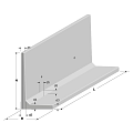 Keerwand LXX (HxBxV) 100x400x60 cm. (prijs af fabriek) ~