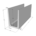 Keerwand U-element UXX (HxBxV) 150x400x130 cm. (prijs af fabriek) ~