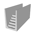 Trap voor U-element UX150 6 treden (prijs af fabriek) ~
