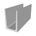 Keerwand U-element UX (HxBxV) 100x200x130 cm. (prijs af fabriek) ~