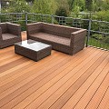 Bankirai 27x145 mm. L=396 cm. terrasplank grof-glad P100 Premium ~