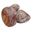 Half-Edelsteen Flamingo getrommeld ca. 1,5 kg (rood-creme geband) ~