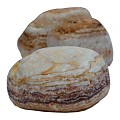 Half-Edelsteen Angel getrommeld ca. 1,5 kg (geel-creme geband) ~