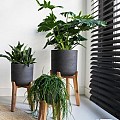 Pottery Pots plantenbak Charlie M (Feet High) Grey Washed (øxh) 23x38 cm. ~