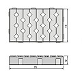 COMBITEGEL 70x45x12 met nok Grijs (grasbetontegel) ~