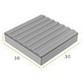 GIDS 30x30x6 7lijns wit (stoeptegel/betontegel) ~