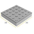 WAARS 30x30x6 geob wit 10224 (stoeptegel/betontegel) ~