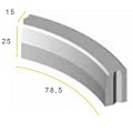 TROB 13/15x25x78,5 15i grijs vis ~
