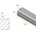 Trottoirband 18/20x20x100 grijs vis K ~