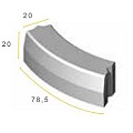 TROB 18/20x20x78,5 2u grijs vis ~