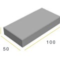 Traptrede 100x50x16 grijs ~