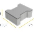 H-Profiel Grijs 21x10,5X8 cm, Machinaal pakket, 36 steens, KOMO keur, basic Grijs ~